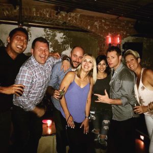 Online marketing crew partying